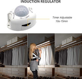 LED-Schrankleuchte mit Bewegungsmelder, 2er-Pack, USB-betriebenes Nachtlicht für den Schrank, 20-Zoll-Beleuchtungsset unter der Theke mit automatischem Abschalttimer für Küchen-, Speisekammer- und Kleiderschrankschränke (Naturweiß 4000 K)